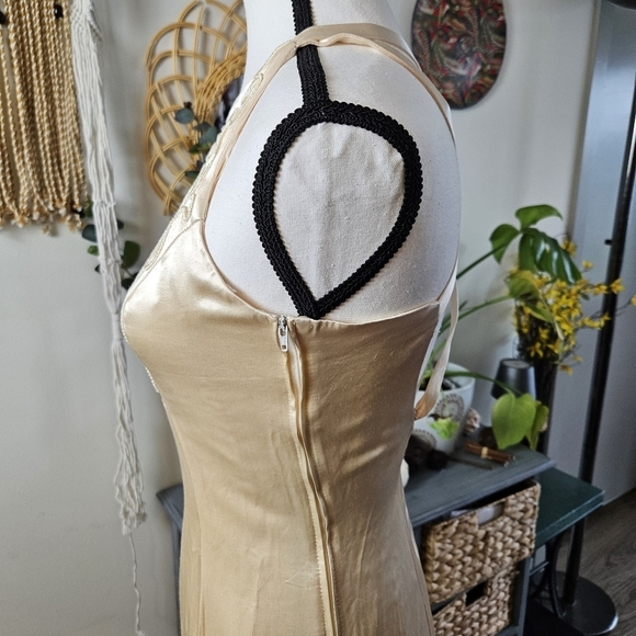 Vintage Jessica McClintock Gunne Sax Yellow Maxi Dress Size 5/6 Small - Picture 4 of 10